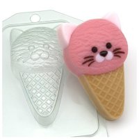 Форма для мыла "мороженое - кошка" 