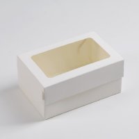 Коробка с окном, белая 15 х 10 х 7 см
