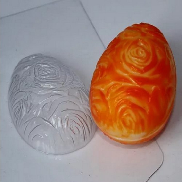 Форма для мыла "Яйцо/фактура роз"